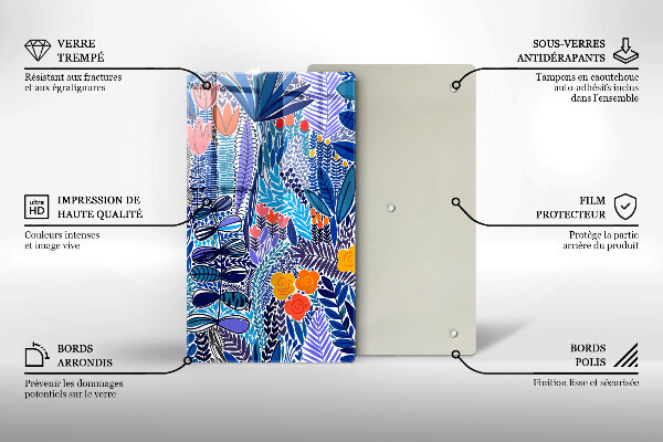 Tagliere in vetro Prato dipinto