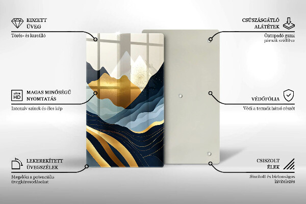 Tagliere in vetro Montagne astratte