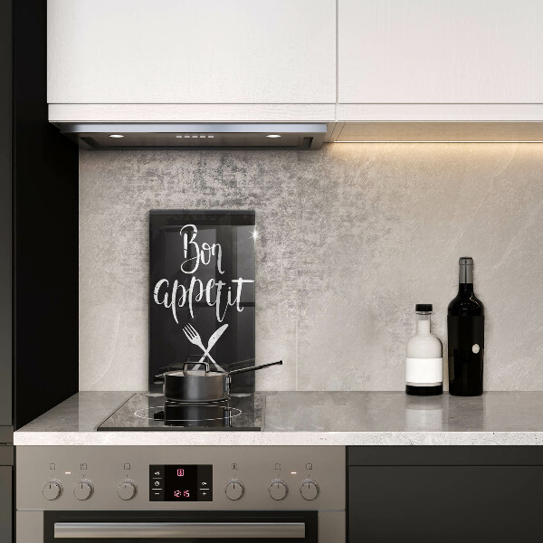 Tagliere in vetro Iscrizione Bon appetit