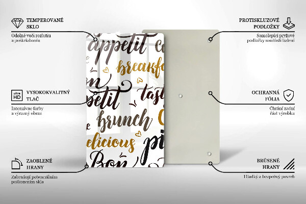 Tagliere in vetro Bon appetit