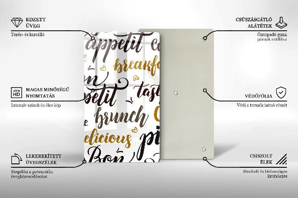 Tagliere in vetro Bon appetit