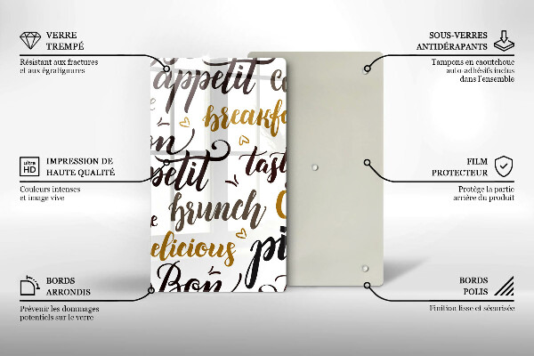 Tagliere in vetro Bon appetit