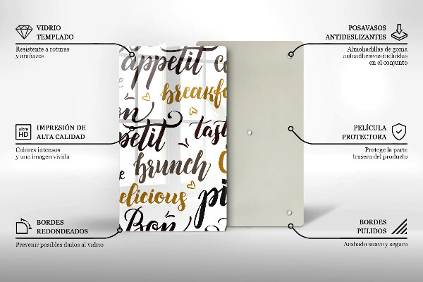 Tagliere in vetro Bon appetit