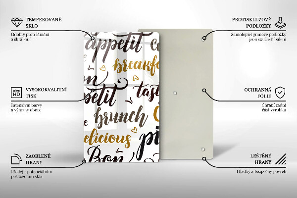 Tagliere in vetro Bon appetit