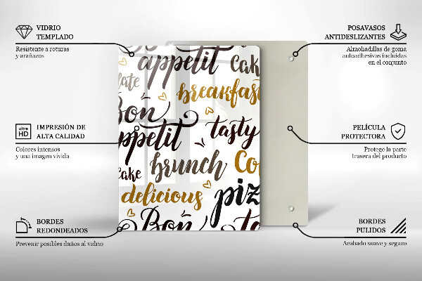 Tagliere in vetro Bon appetit