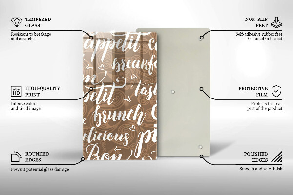 Tagliere in vetro Bon appetit