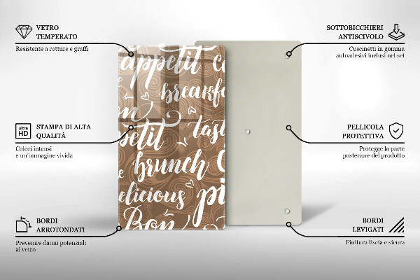 Tagliere in vetro Bon appetit
