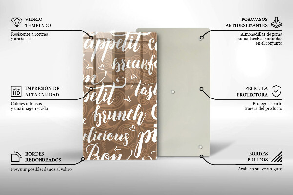 Tagliere in vetro Bon appetit