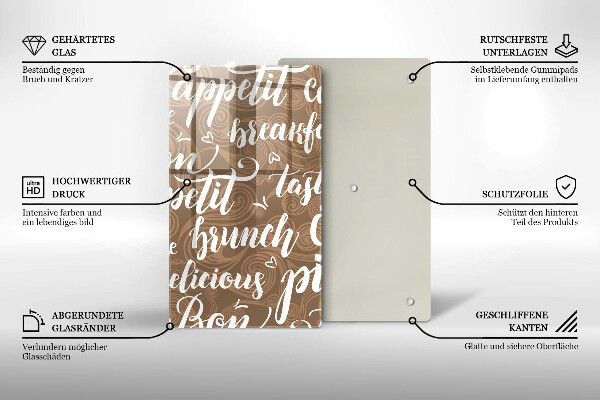 Tagliere in vetro Bon appetit