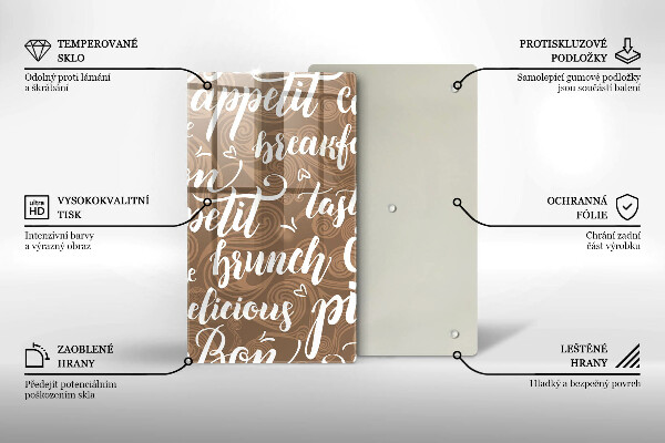 Tagliere in vetro Bon appetit