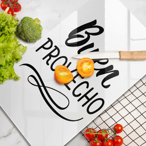 Tagliere in vetro Buen provecho