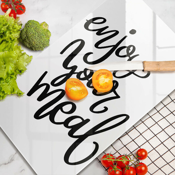 Tagliere in vetro temperato Enjoy your meal