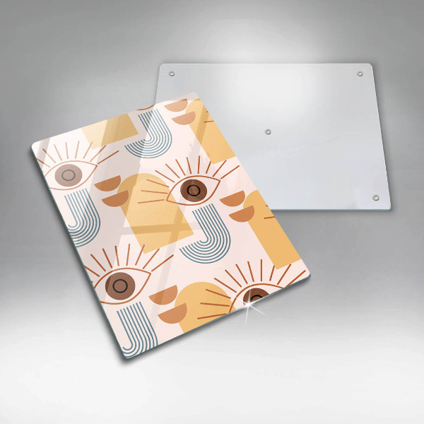 Tagliere in vetro Modello occhi boho
