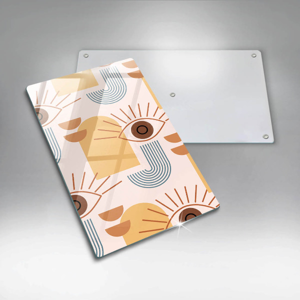 Tagliere in vetro Modello occhi boho