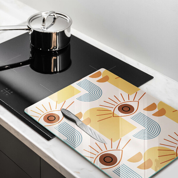 Tagliere in vetro Modello occhi boho