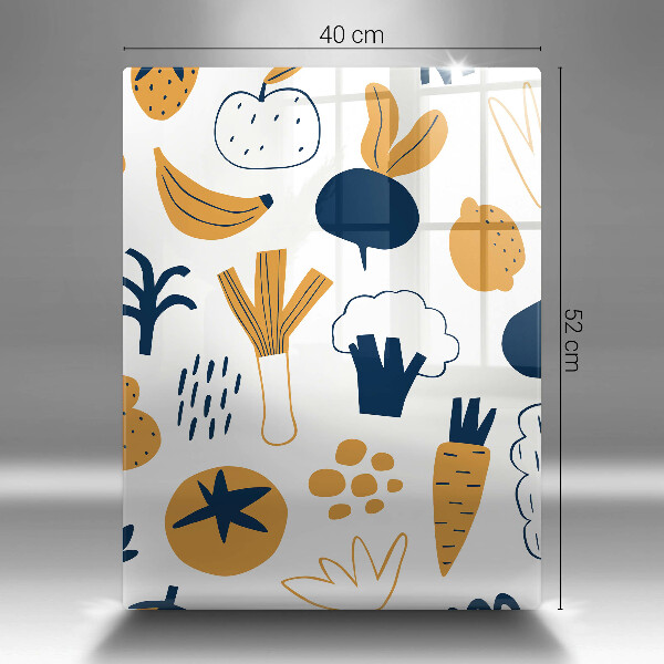 Tagliere in vetro Illustrazione del cibo