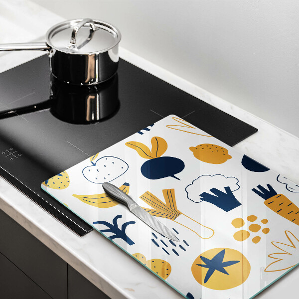 Tagliere in vetro Illustrazione del cibo