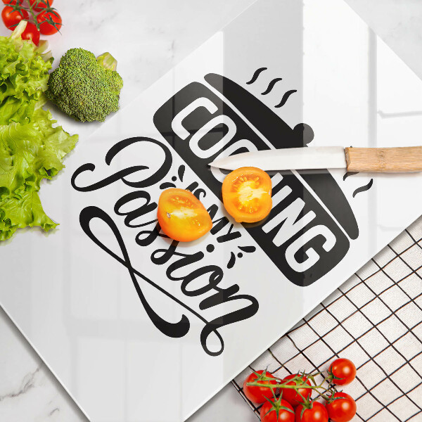 Tagliere in vetro Cooking is my passion