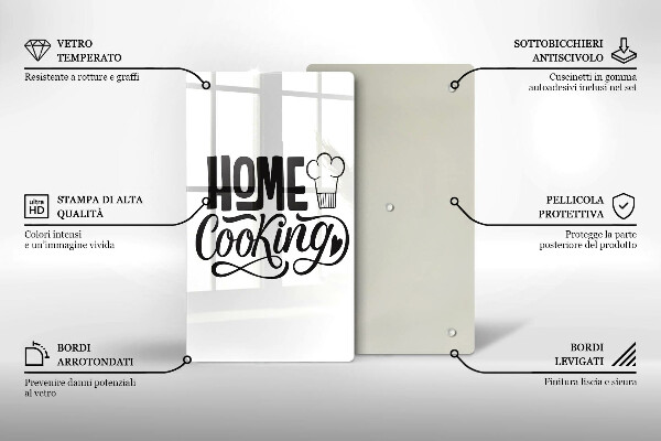 Tagliere in vetro Home cooking