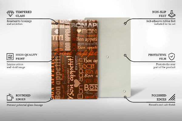 Tagliere in vetro Bon appetit