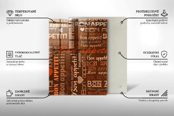 Tagliere in vetro Bon appetit