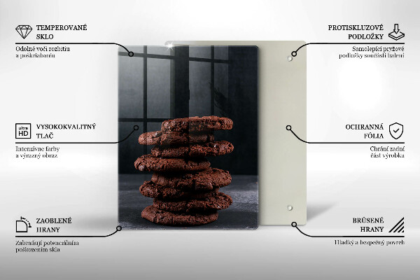 Tagliere in vetro temperato Biscotti al cioccolato