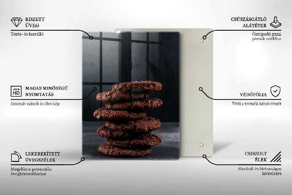 Tagliere in vetro temperato Biscotti al cioccolato