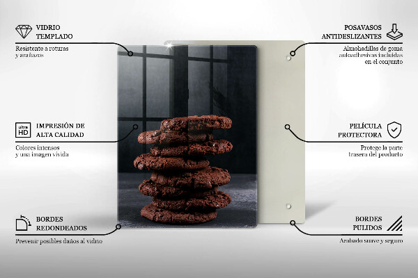 Tagliere in vetro temperato Biscotti al cioccolato