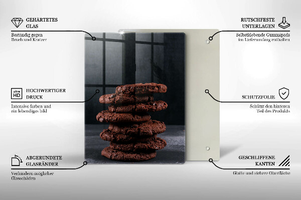 Tagliere in vetro temperato Biscotti al cioccolato