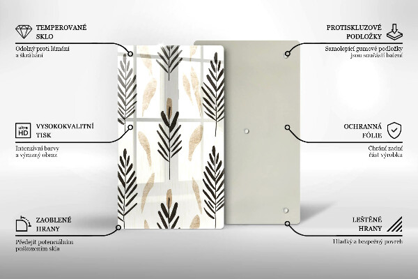 Tagliere in vetro temperato Piante bohémien