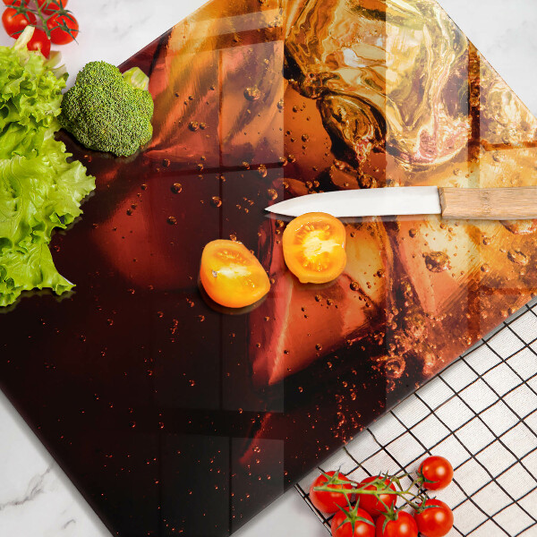 Tagliere in vetro temperato Bevanda alla cola con ghiaccio