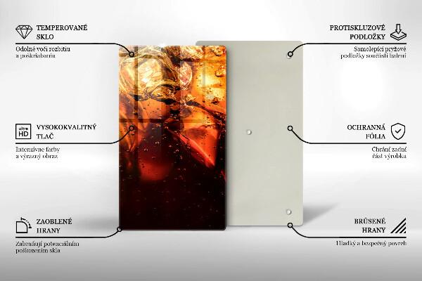 Tagliere in vetro temperato Bevanda alla cola con ghiaccio