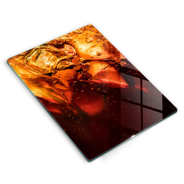 Tagliere in vetro temperato Bevanda alla cola con ghiaccio