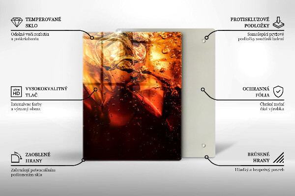 Tagliere in vetro temperato Bevanda alla cola con ghiaccio