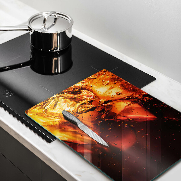 Tagliere in vetro temperato Bevanda alla cola con ghiaccio