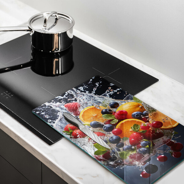 Tagliere in vetro temperato Frutta in acqua