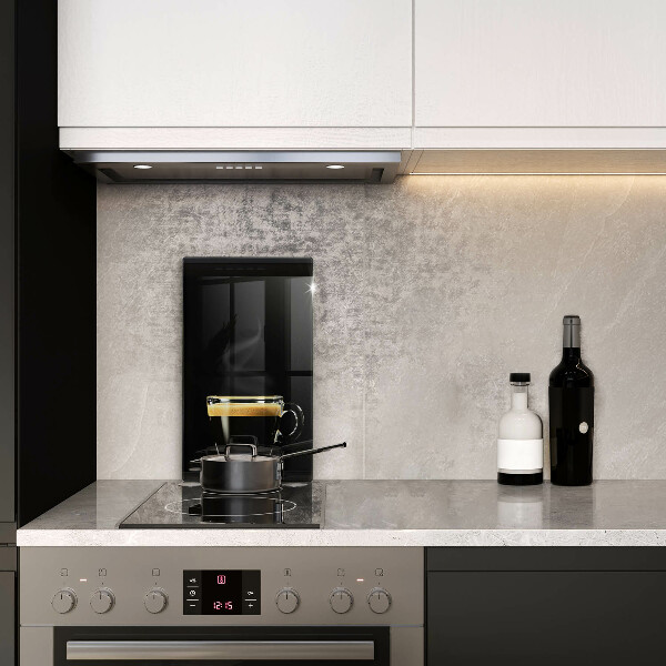 Tagliere in vetro temperato Un bicchiere di caffè nero