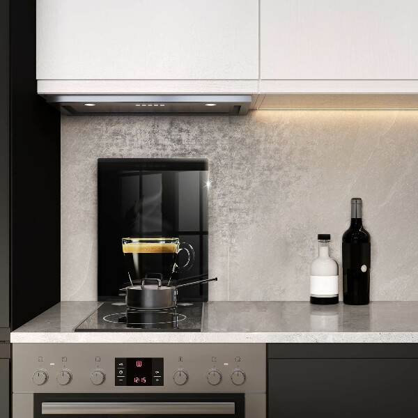 Tagliere in vetro temperato Un bicchiere di caffè nero