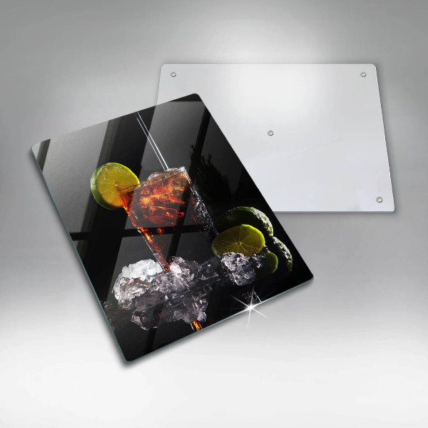 Tagliere in vetro temperato Bevanda terrosa con ghiaccio