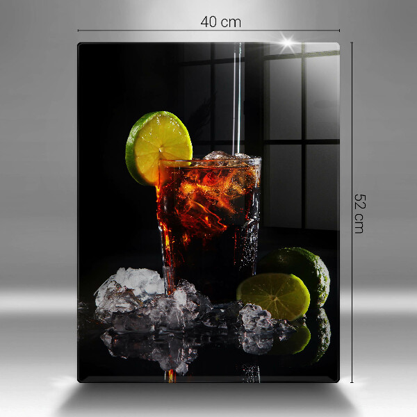 Tagliere in vetro temperato Bevanda terrosa con ghiaccio