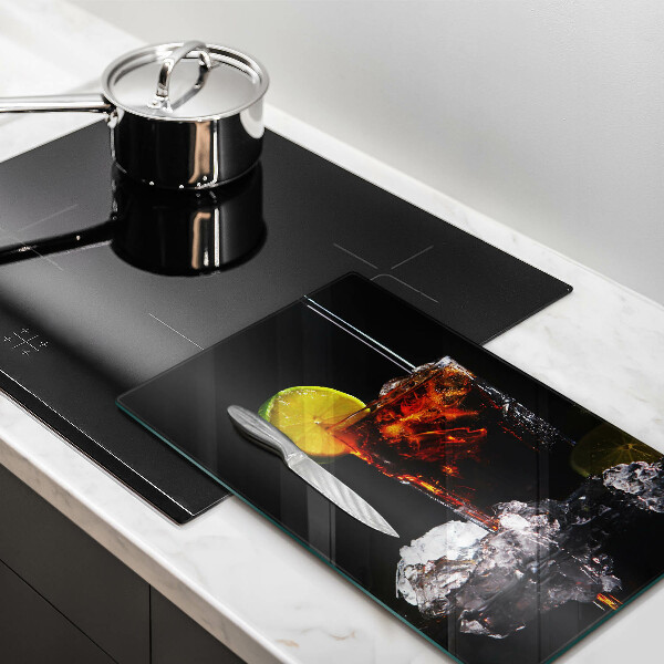 Tagliere in vetro temperato Bevanda terrosa con ghiaccio