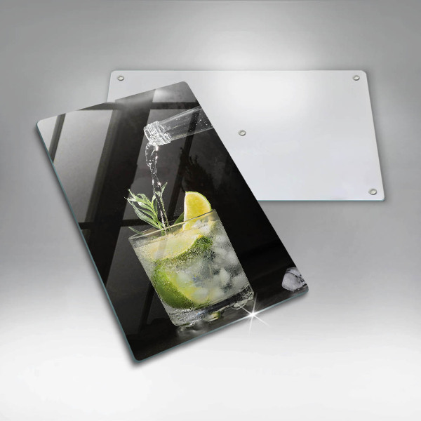 Tagliere in vetro temperato Un bicchiere d'acqua