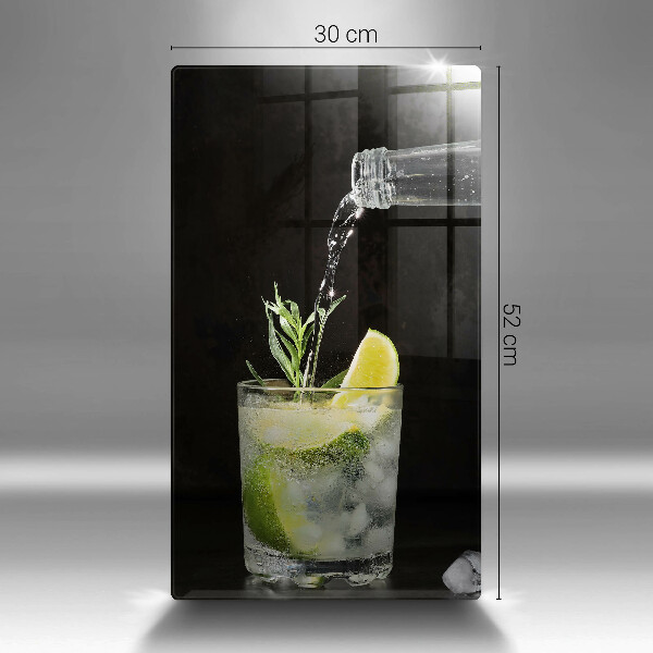 Tagliere in vetro temperato Un bicchiere d'acqua