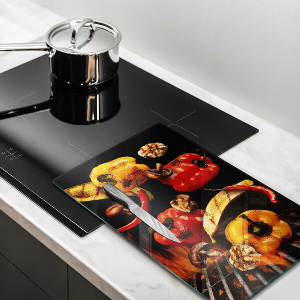 Tagliere in vetro temperato Verdure alla griglia