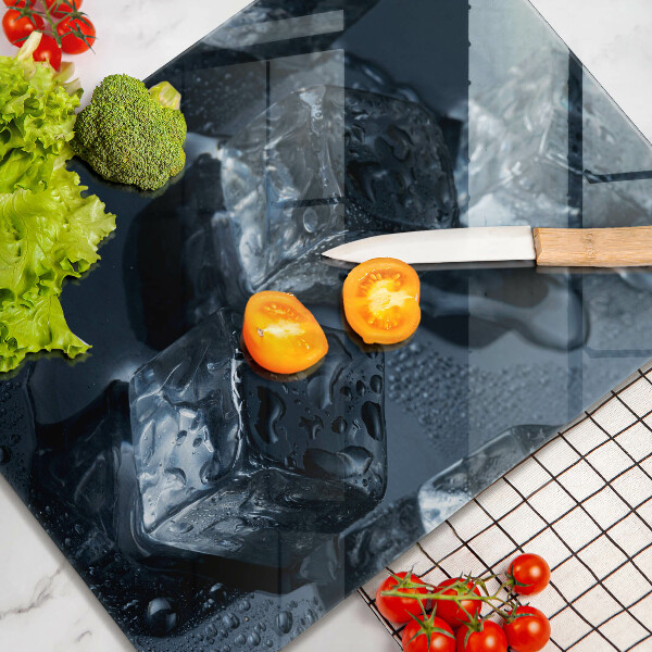Tagliere in vetro temperato Cubetti di ghiaccio freddi