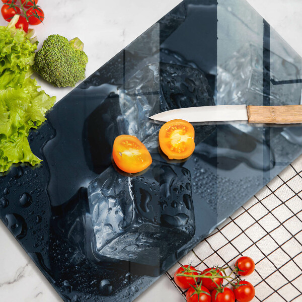 Tagliere in vetro temperato Cubetti di ghiaccio freddi