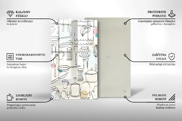 Tagliere in vetro temperato Accessori per la cucina