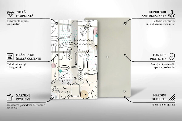 Tagliere in vetro temperato Accessori per la cucina