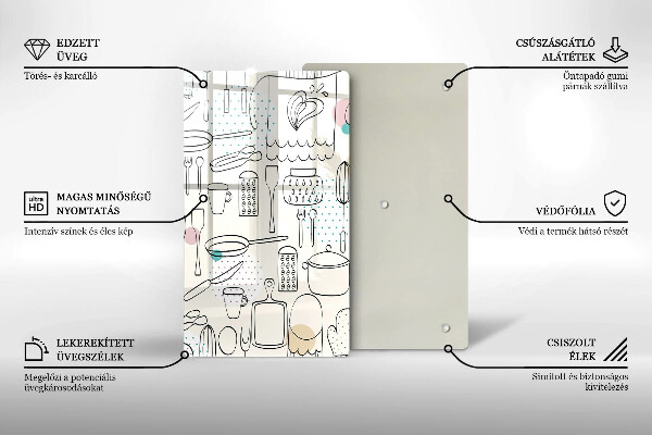 Tagliere in vetro temperato Accessori per la cucina