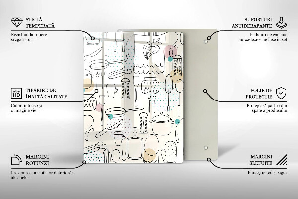 Tagliere in vetro temperato Accessori per la cucina